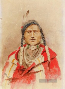 Porträt eines indischen Charles Marion Russell Ölgemälde